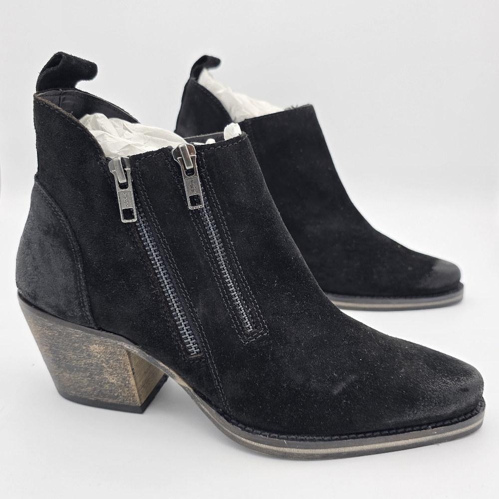 Very Volatile Bandit Booties, Black Suede, Women's 6.5